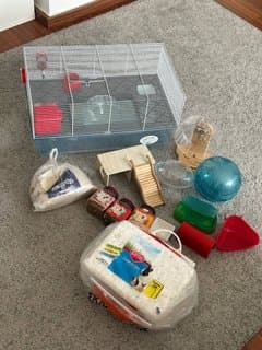 Large hamster cage + accessories