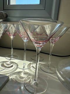 6 Martini Glasses