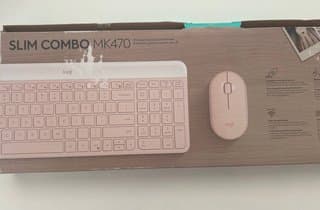 Pink Logitech MK470 Keyboard + Mouse