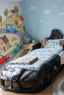 Children's bed with new mattress