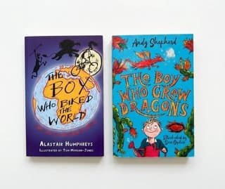 Children's books in English: The Boy Who Biked the World, The Boy Who Grew Dragons