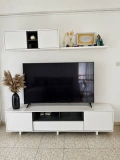 TV stand + wall shelf