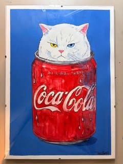 Живопись: Кот в банке колы
