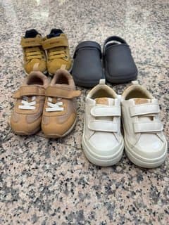 Kids' shoes: GEOX sneakers, Zara slippers, H&M sneakers