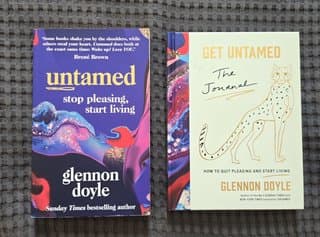 Book "Untamed" by Glennon Doyle and workbook
