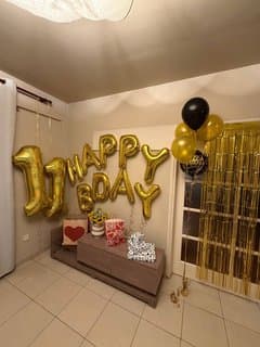 Letters and number 11, inflated with air