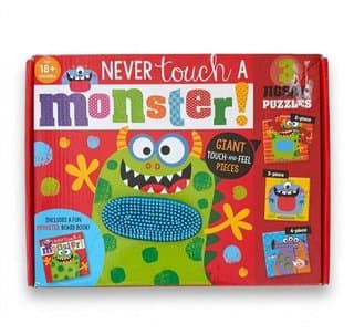 Книга + тактильные пазлы «Never Touch a Monster!»