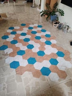Hand-crocheted rug