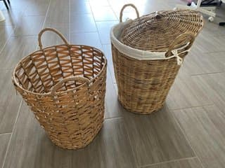 2 Wicker Laundry Baskets