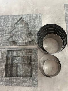 Pastry rings, various diameters