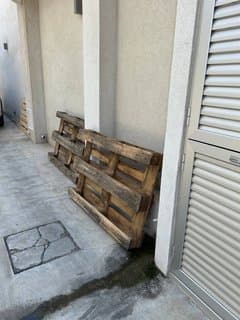 Wooden pallets for fireplace
